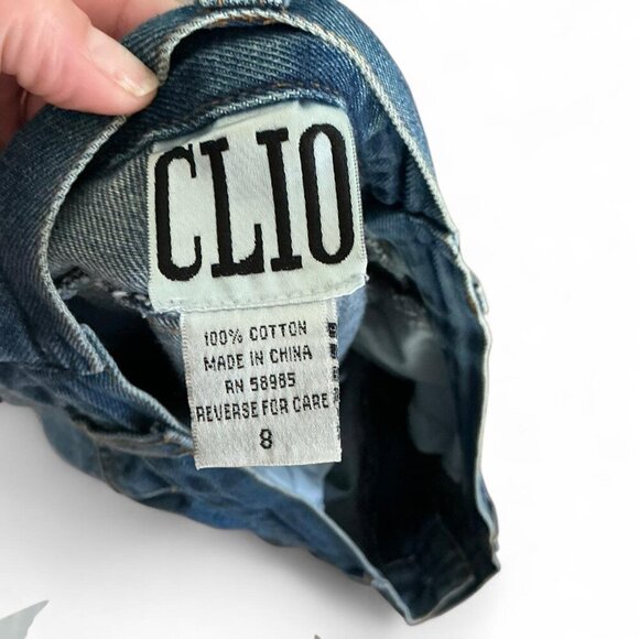 Vintage Clio Flare Denim Jeans With studded eyelet detail size 8 - Picture 4 of 4